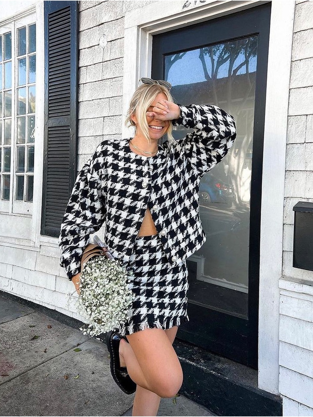 Storets Lori Houndstooth 2 Piece Set Medium